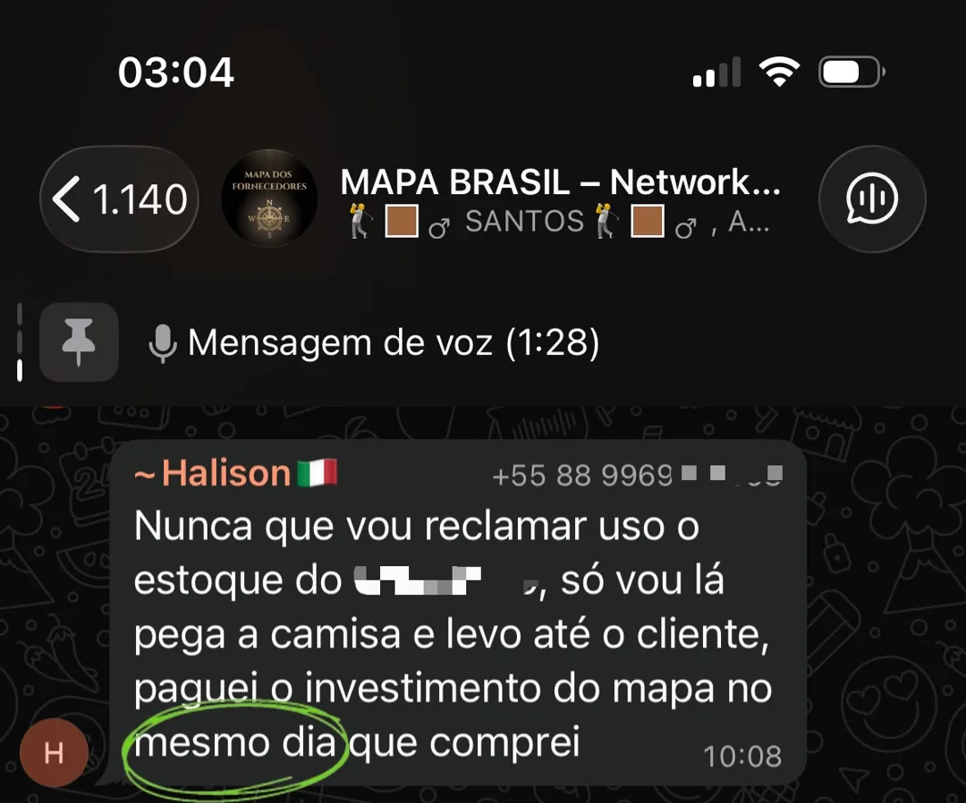 Relato: paguei o investimento do mapa no mesmo dia que comprei