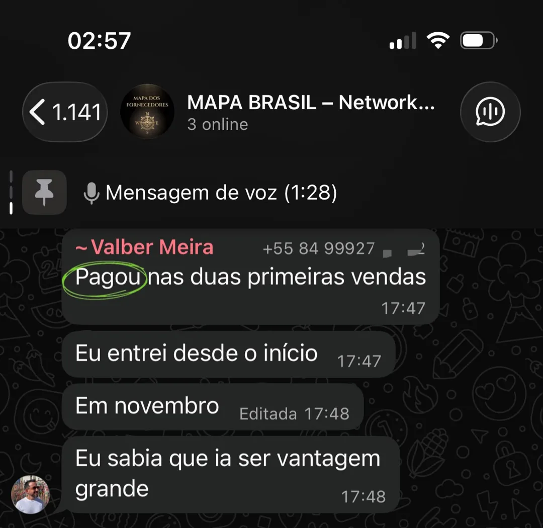 Relato: pagou nas duas primeiras vendas