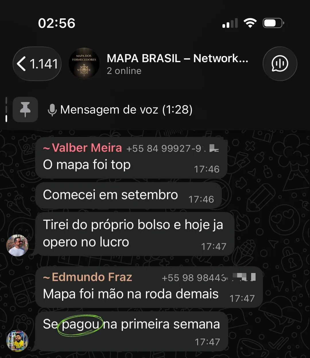 Relato: mapa se pagou na primeira semana